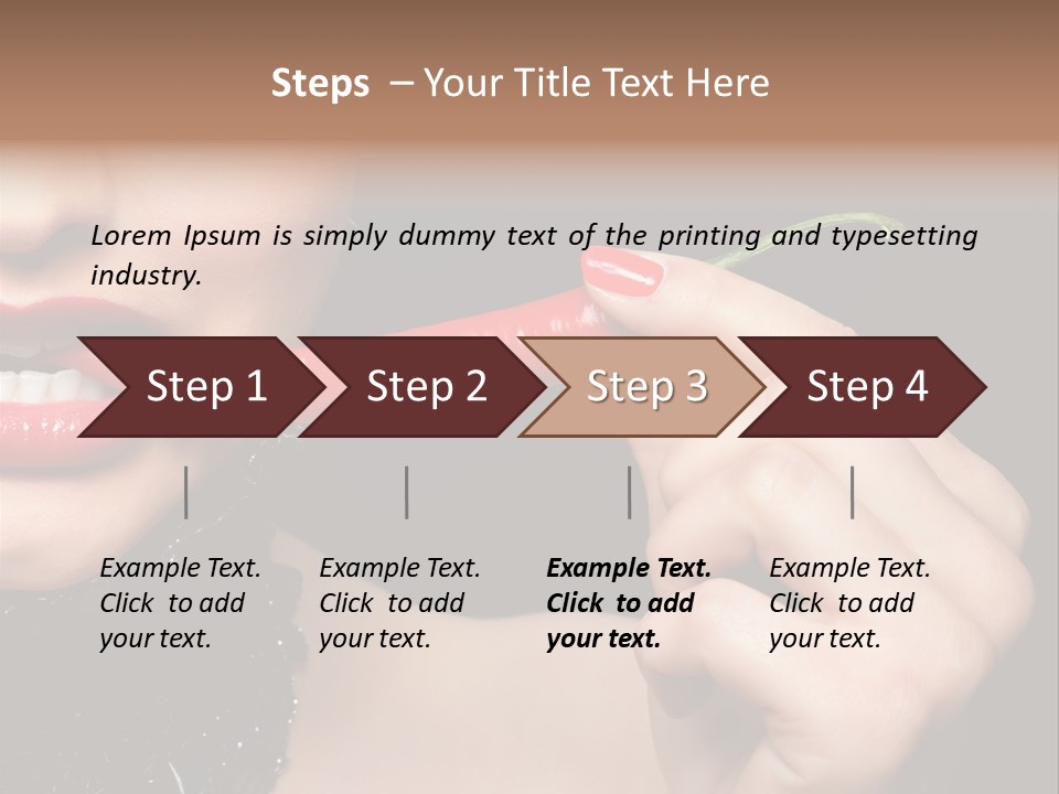 Portrait Bite Diet PowerPoint Template