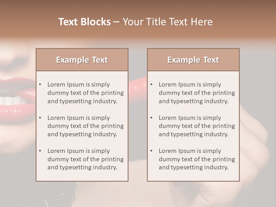 Portrait Bite Diet PowerPoint Template