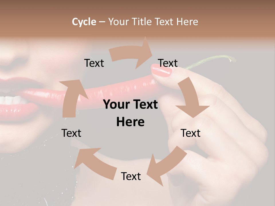 Portrait Bite Diet PowerPoint Template