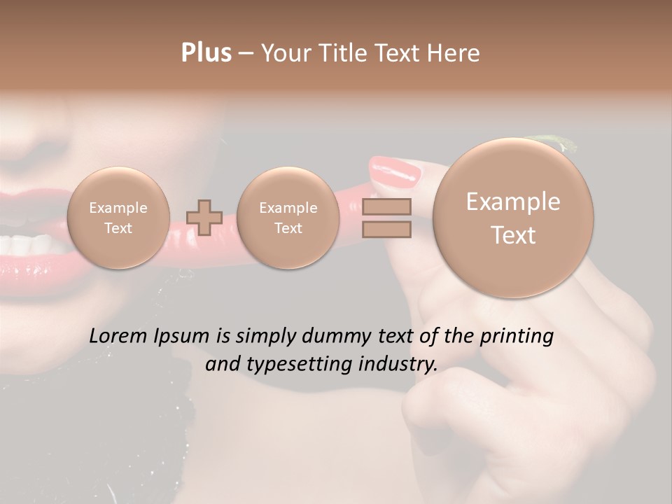 Portrait Bite Diet PowerPoint Template