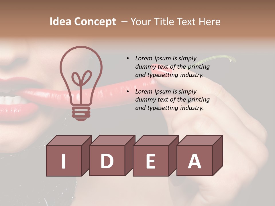 Portrait Bite Diet PowerPoint Template