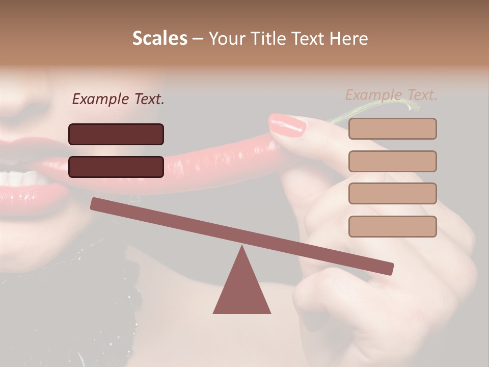 Portrait Bite Diet PowerPoint Template