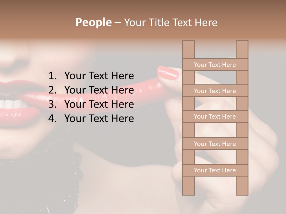 Portrait Bite Diet PowerPoint Template