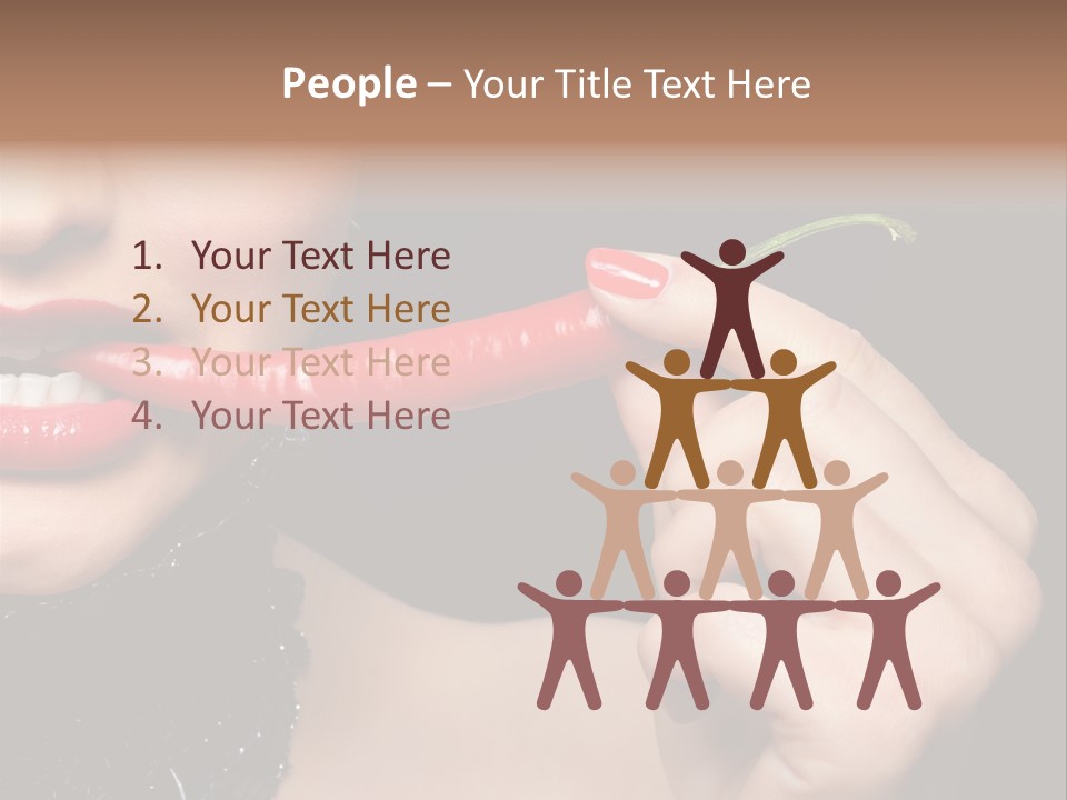 Portrait Bite Diet PowerPoint Template