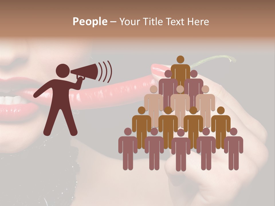 Portrait Bite Diet PowerPoint Template