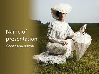 Dress Feminine Retro PowerPoint Template