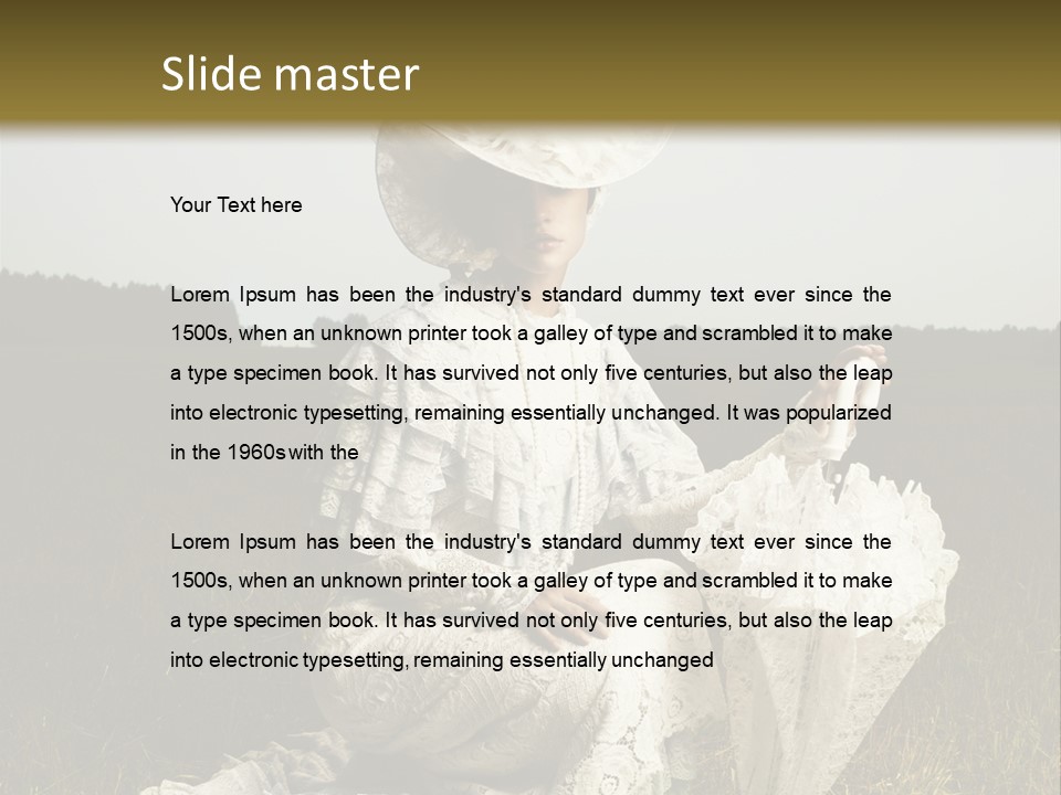 Dress Feminine Retro PowerPoint Template