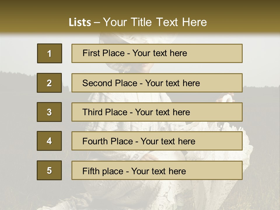 Dress Feminine Retro PowerPoint Template