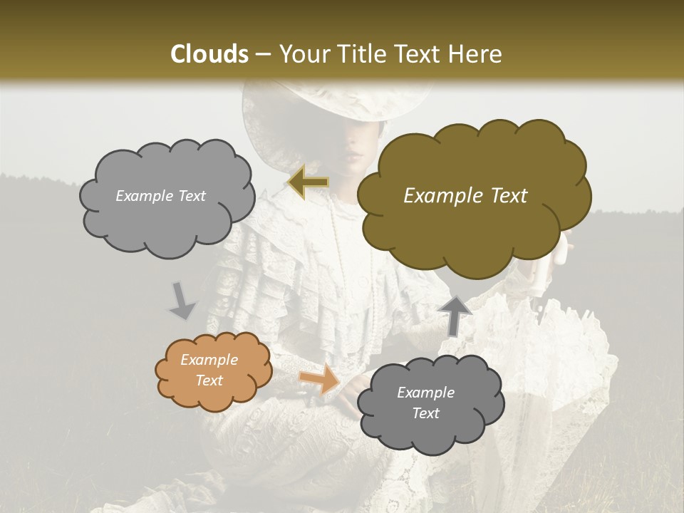 Dress Feminine Retro PowerPoint Template