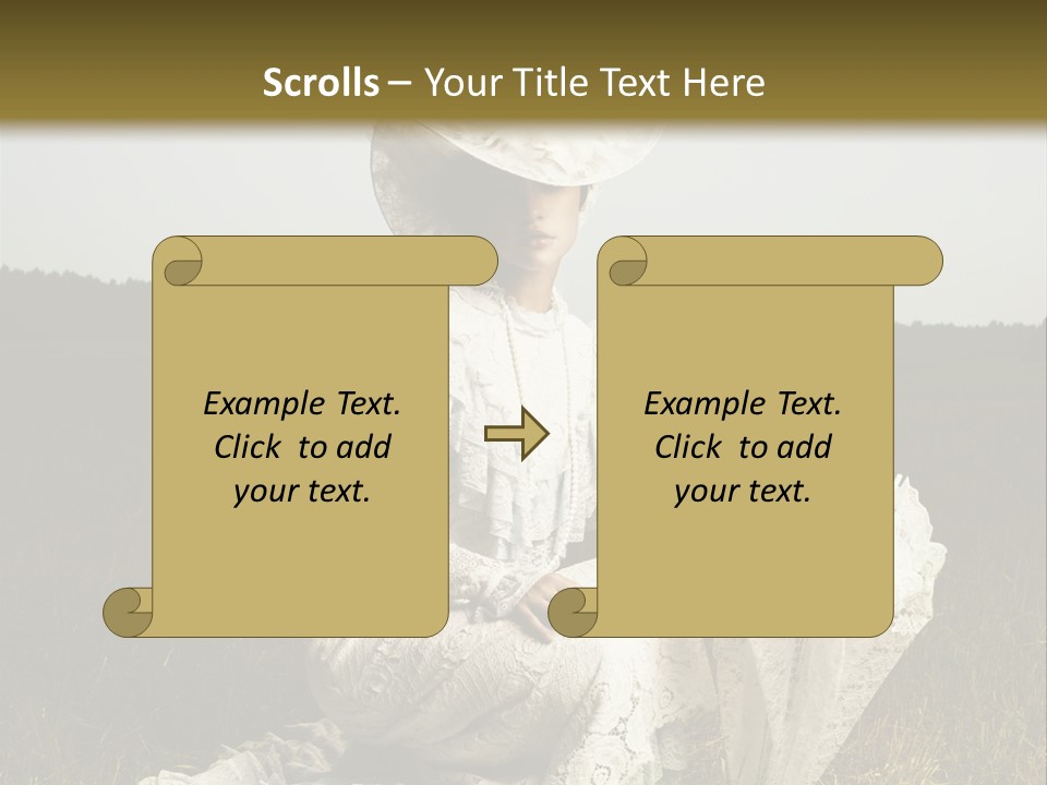 Dress Feminine Retro PowerPoint Template