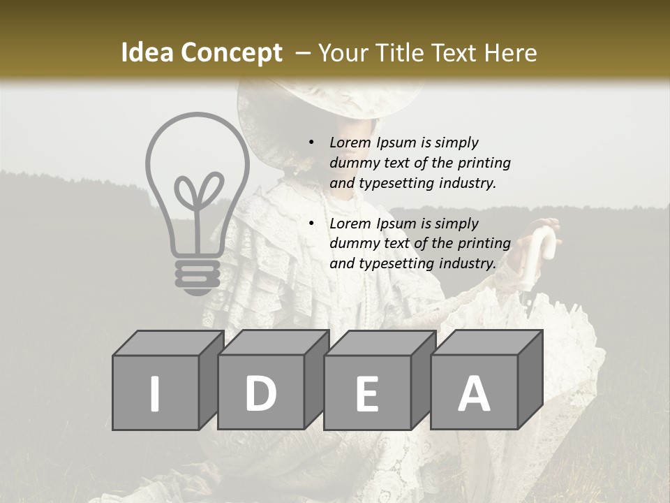 Dress Feminine Retro PowerPoint Template