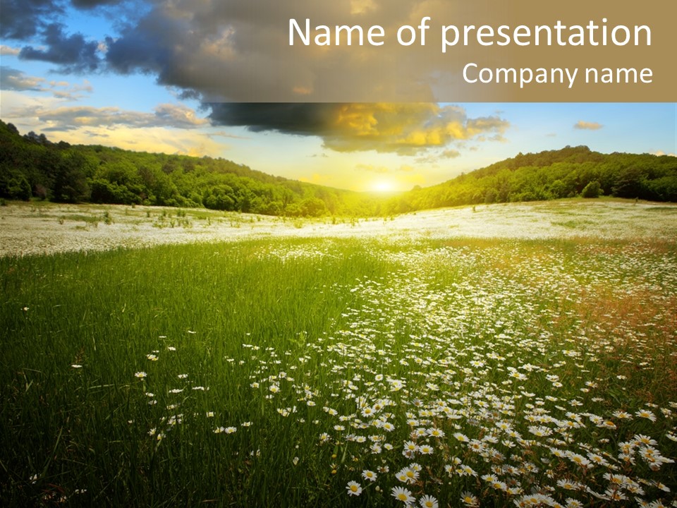 Spring Landscape Sky PowerPoint Template