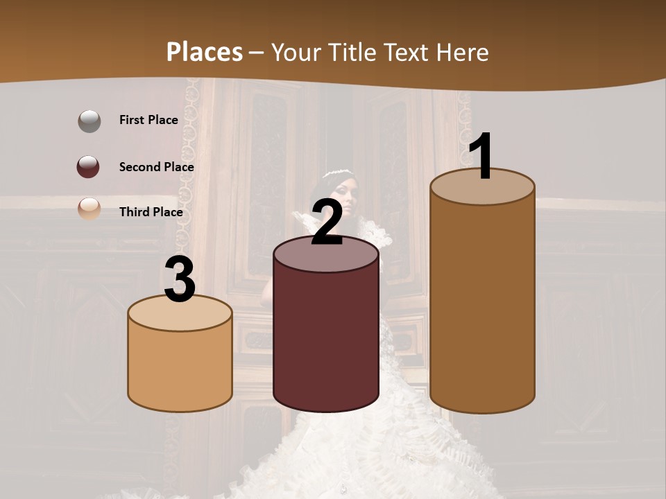 Portrait Wedding Newlyweds PowerPoint Template