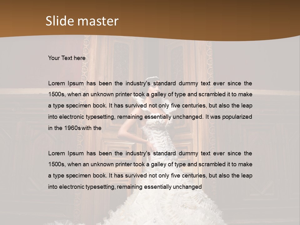 Portrait Wedding Newlyweds PowerPoint Template