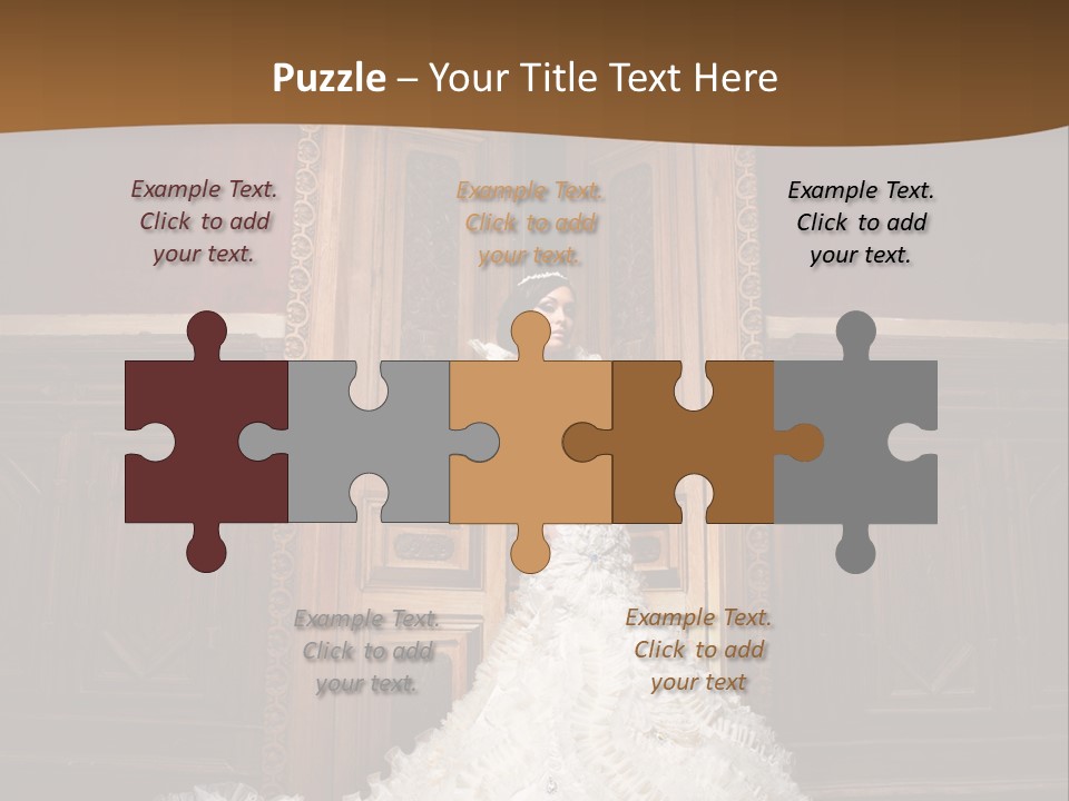 Portrait Wedding Newlyweds PowerPoint Template