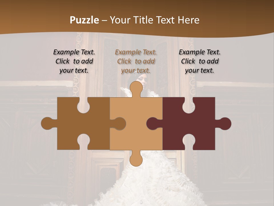 Portrait Wedding Newlyweds PowerPoint Template