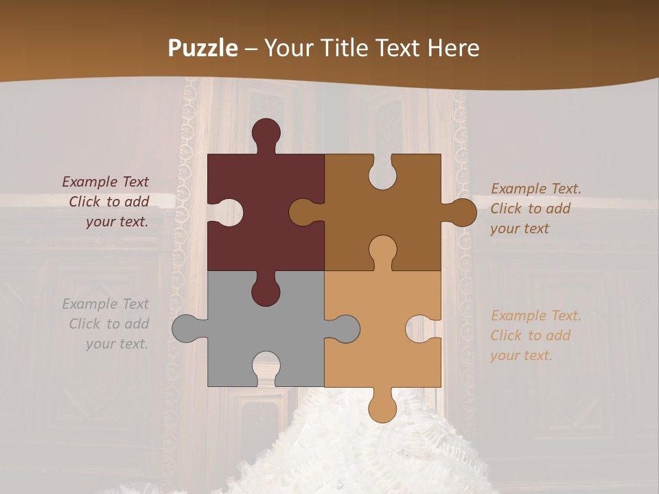 Portrait Wedding Newlyweds PowerPoint Template