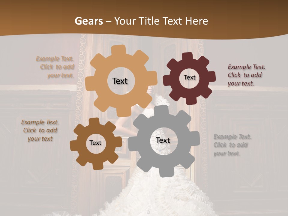 Portrait Wedding Newlyweds PowerPoint Template