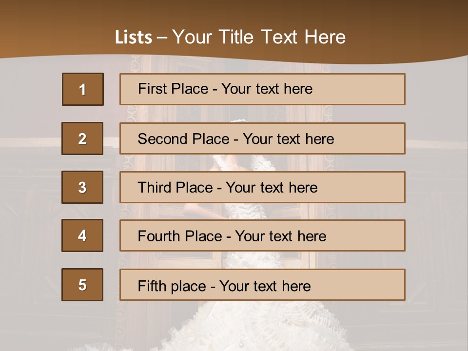 Portrait Wedding Newlyweds PowerPoint Template