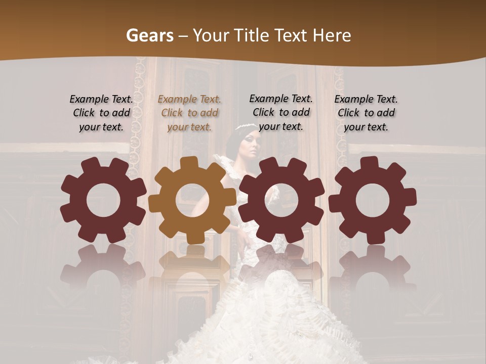 Portrait Wedding Newlyweds PowerPoint Template