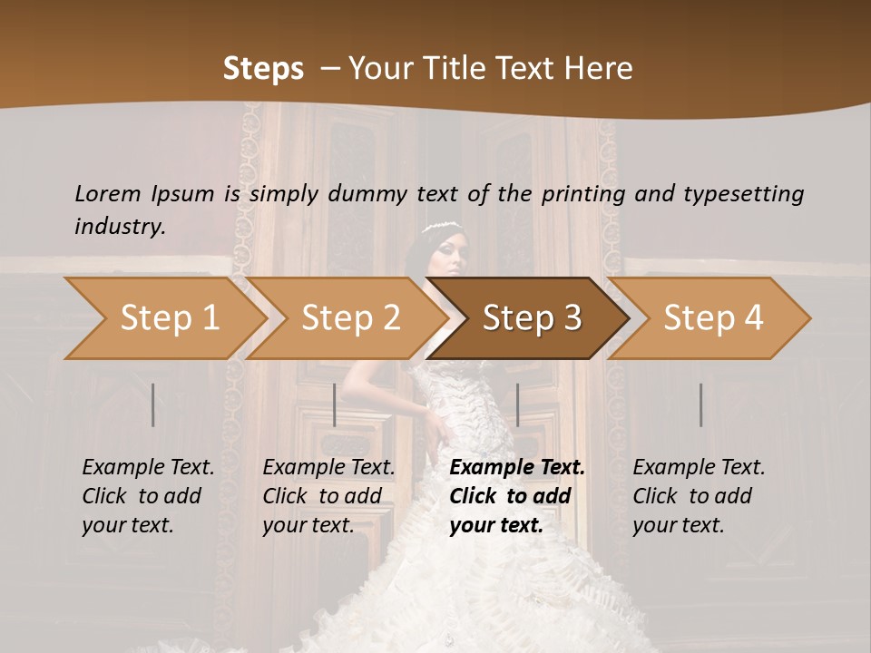 Portrait Wedding Newlyweds PowerPoint Template