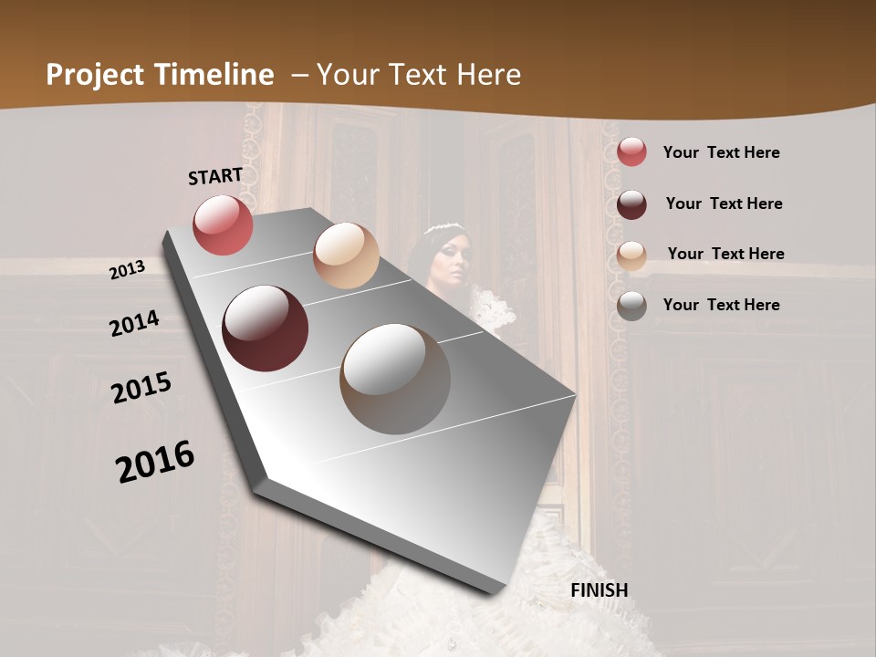 Portrait Wedding Newlyweds PowerPoint Template