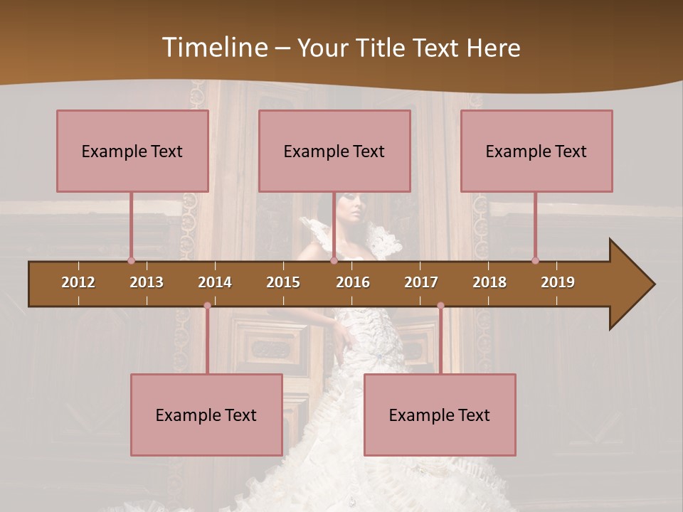 Portrait Wedding Newlyweds PowerPoint Template