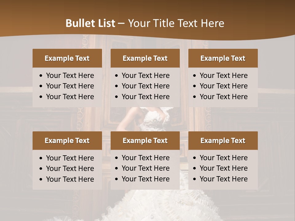 Portrait Wedding Newlyweds PowerPoint Template