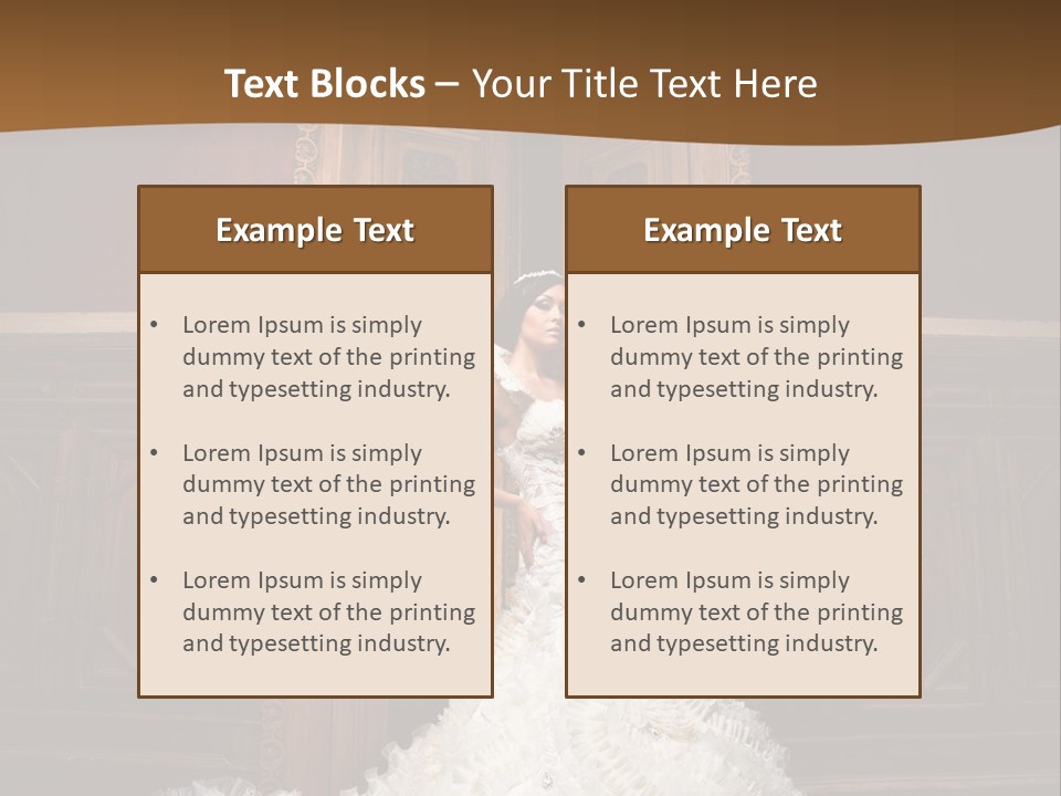 Portrait Wedding Newlyweds PowerPoint Template