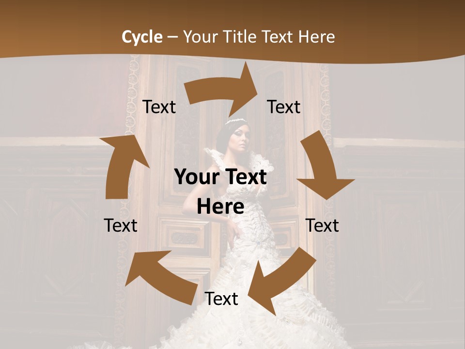 Portrait Wedding Newlyweds PowerPoint Template