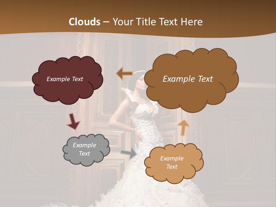 Portrait Wedding Newlyweds PowerPoint Template