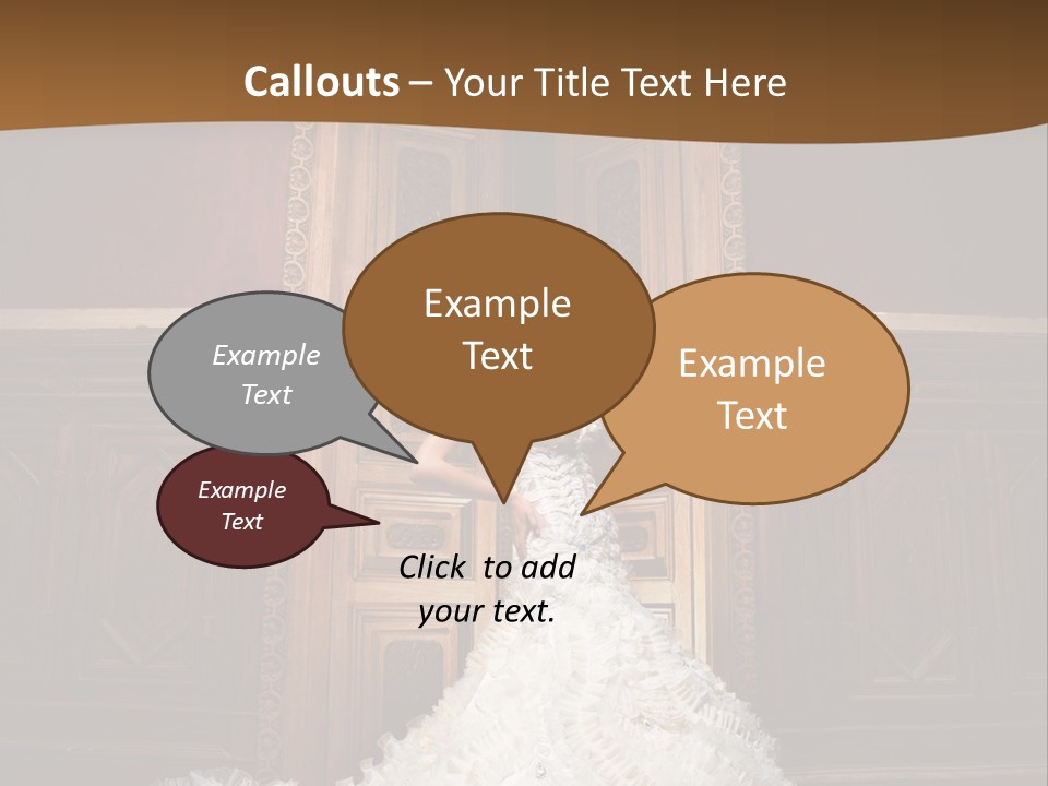 Portrait Wedding Newlyweds PowerPoint Template