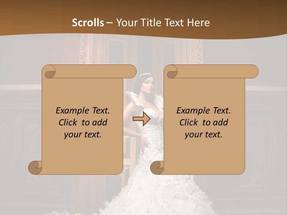 Portrait Wedding Newlyweds PowerPoint Template