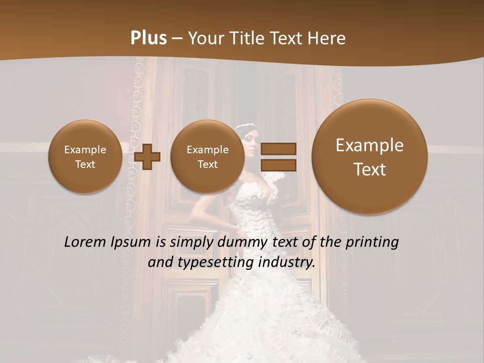 Portrait Wedding Newlyweds PowerPoint Template