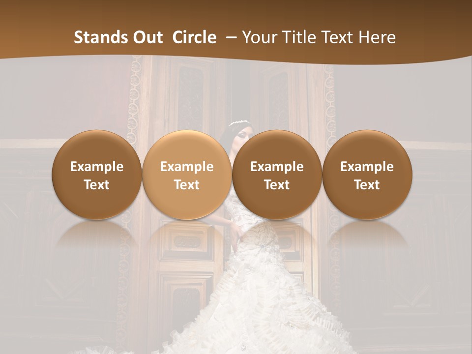 Portrait Wedding Newlyweds PowerPoint Template