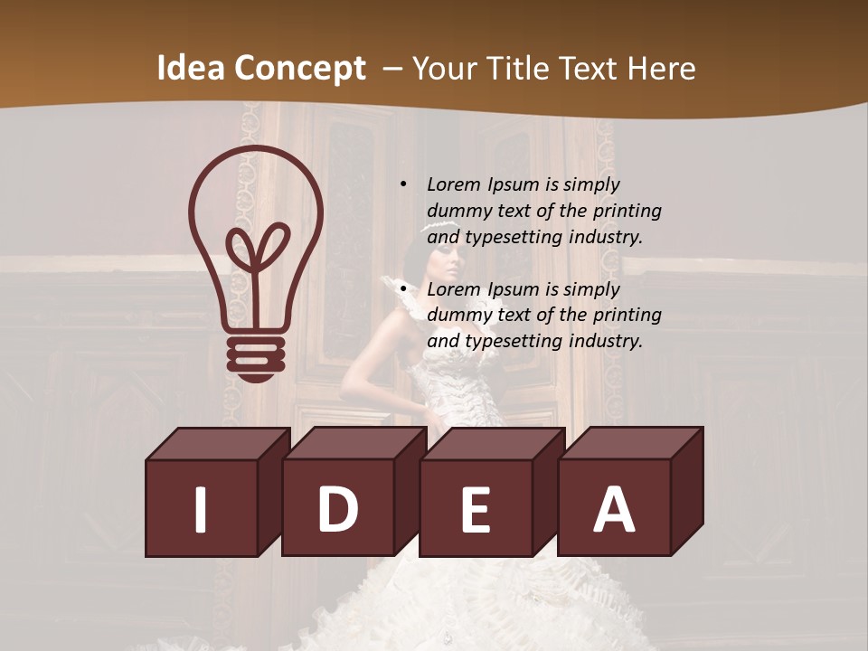 Portrait Wedding Newlyweds PowerPoint Template