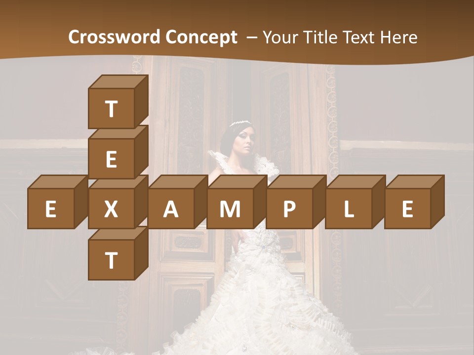 Portrait Wedding Newlyweds PowerPoint Template