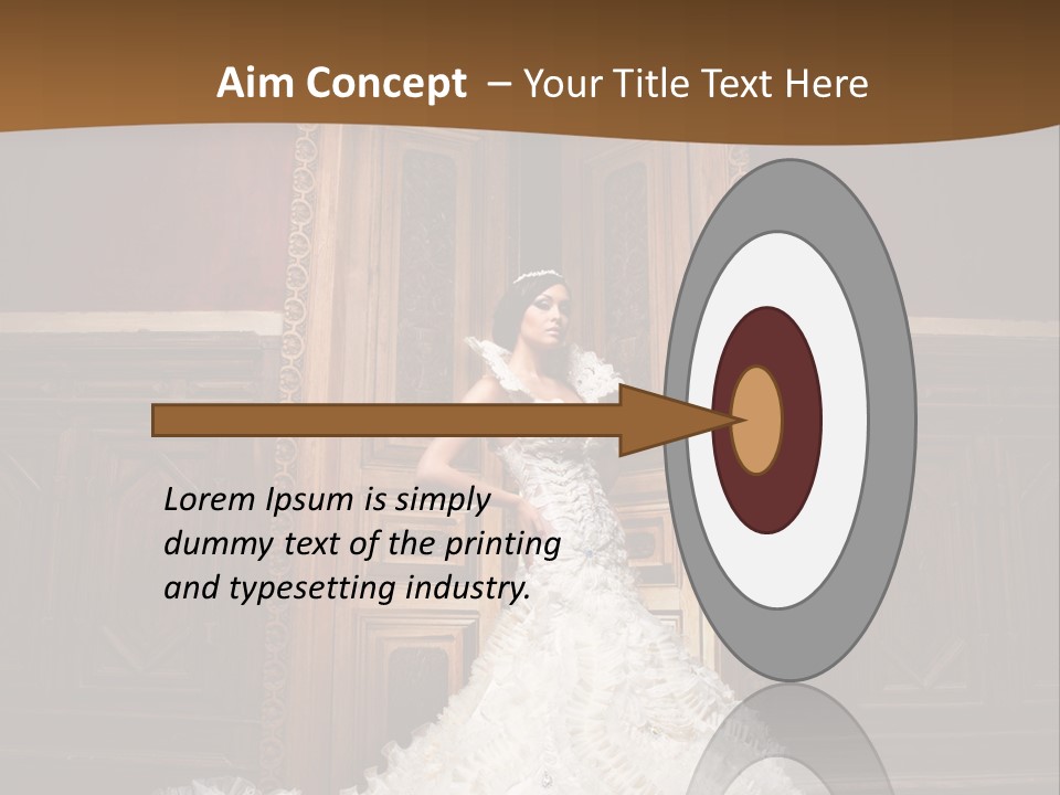 Portrait Wedding Newlyweds PowerPoint Template