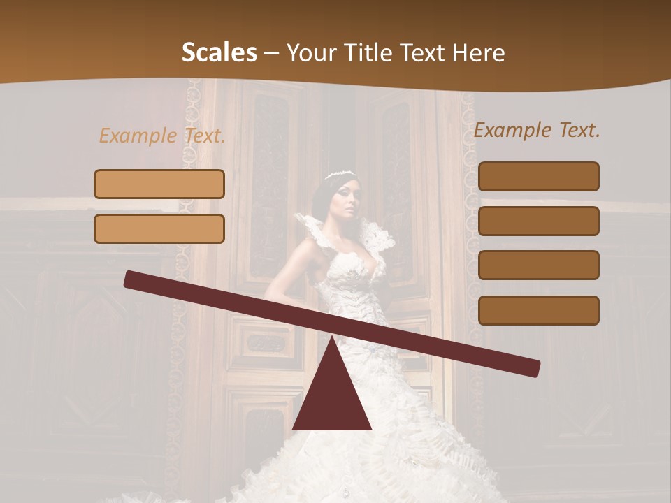 Portrait Wedding Newlyweds PowerPoint Template