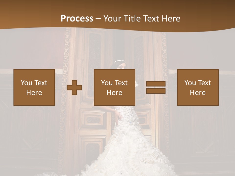 Portrait Wedding Newlyweds PowerPoint Template