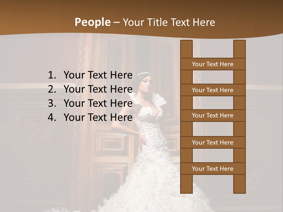 Portrait Wedding Newlyweds PowerPoint Template