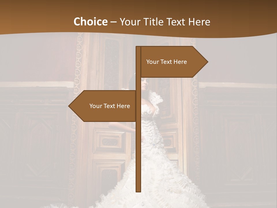 Portrait Wedding Newlyweds PowerPoint Template