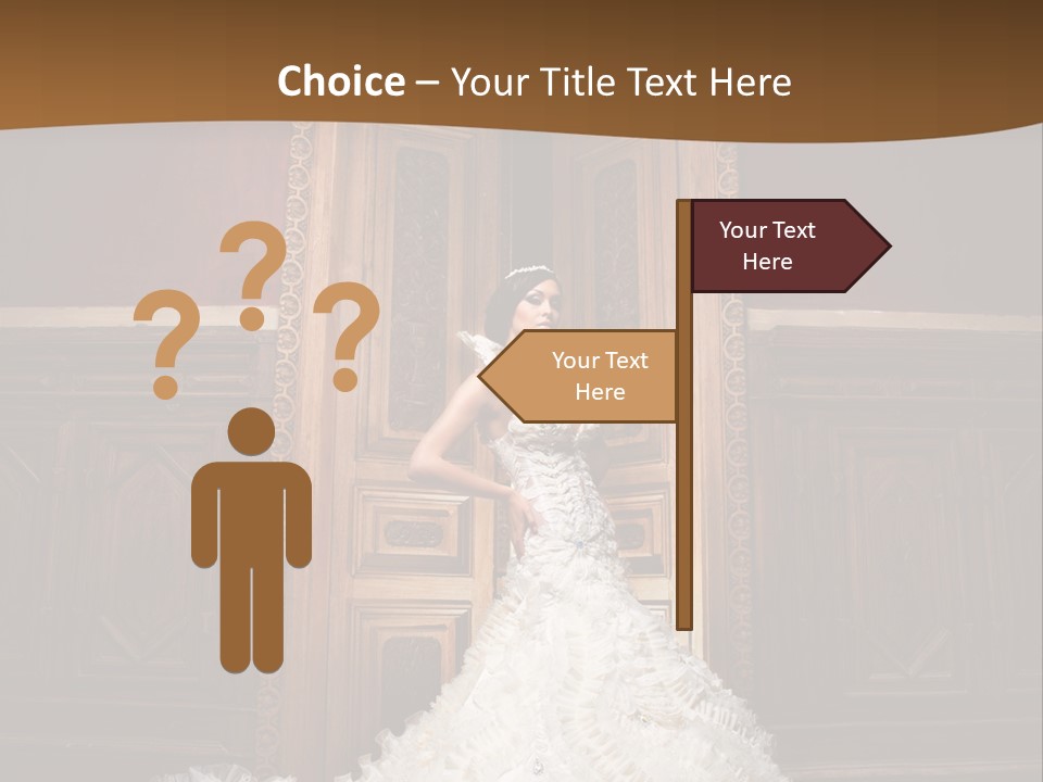 Portrait Wedding Newlyweds PowerPoint Template