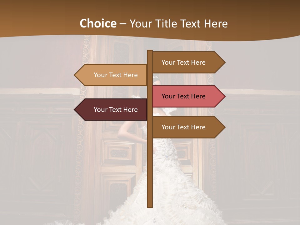 Portrait Wedding Newlyweds PowerPoint Template