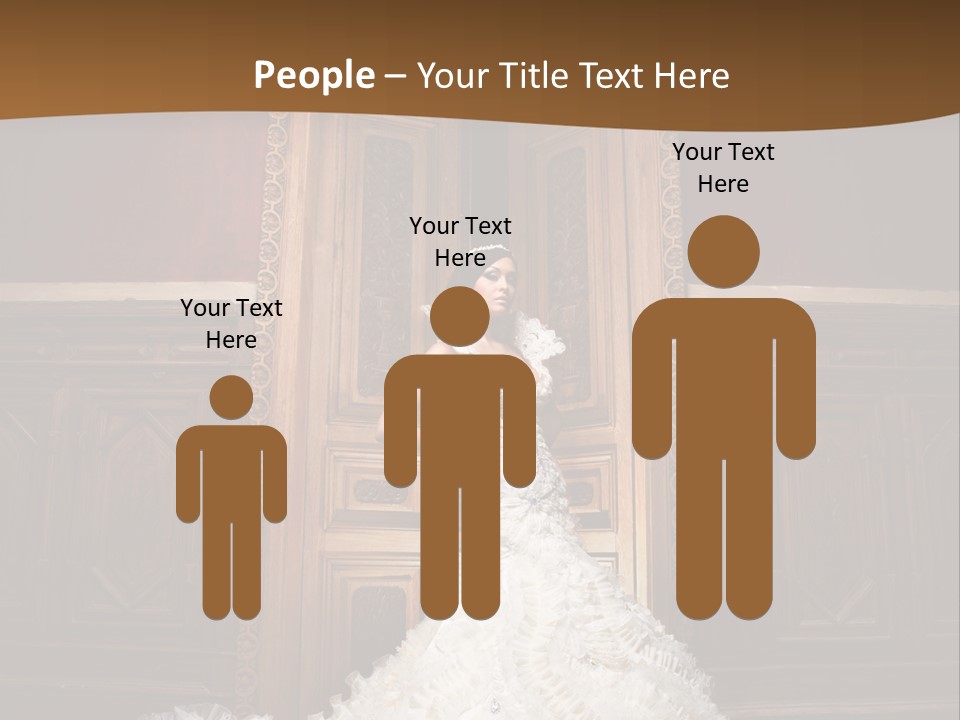 Portrait Wedding Newlyweds PowerPoint Template