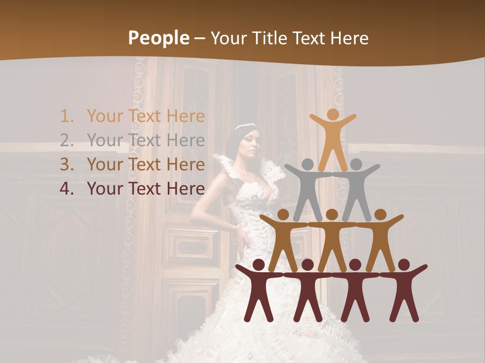Portrait Wedding Newlyweds PowerPoint Template