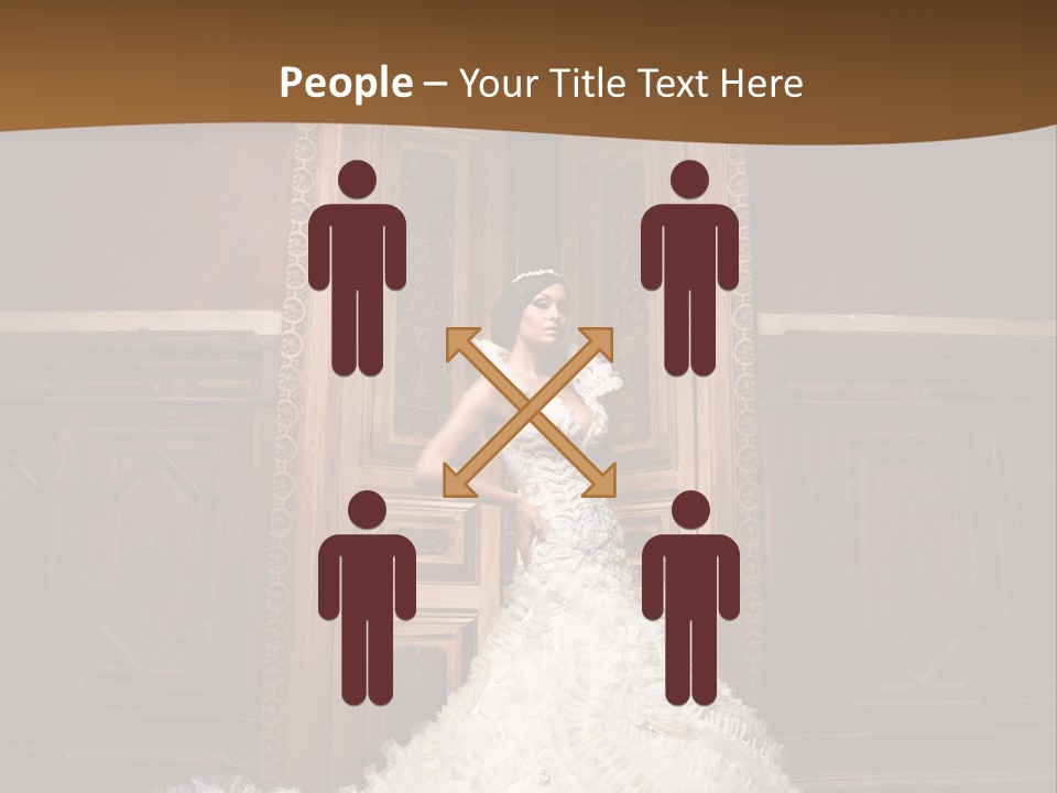 Portrait Wedding Newlyweds PowerPoint Template