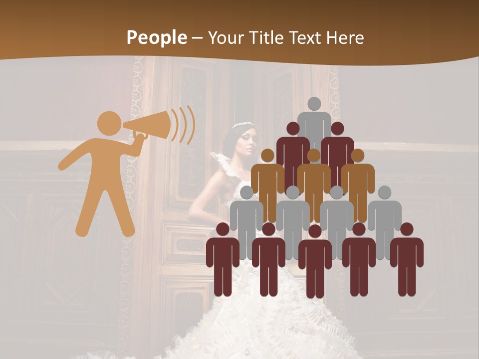 Portrait Wedding Newlyweds PowerPoint Template
