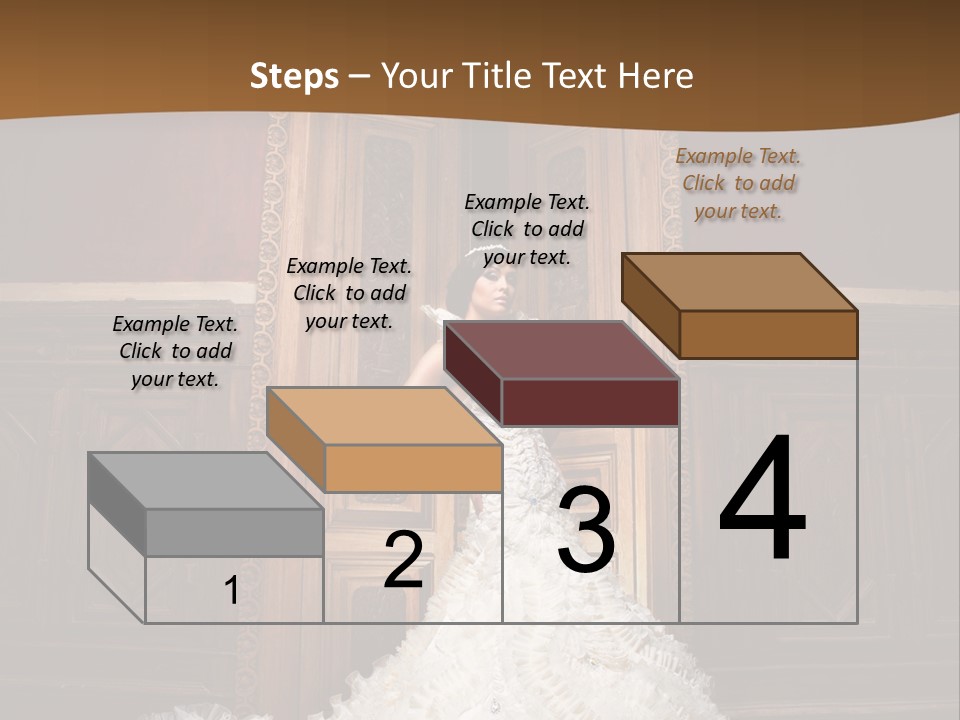 Portrait Wedding Newlyweds PowerPoint Template