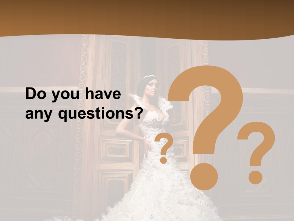 Portrait Wedding Newlyweds PowerPoint Template